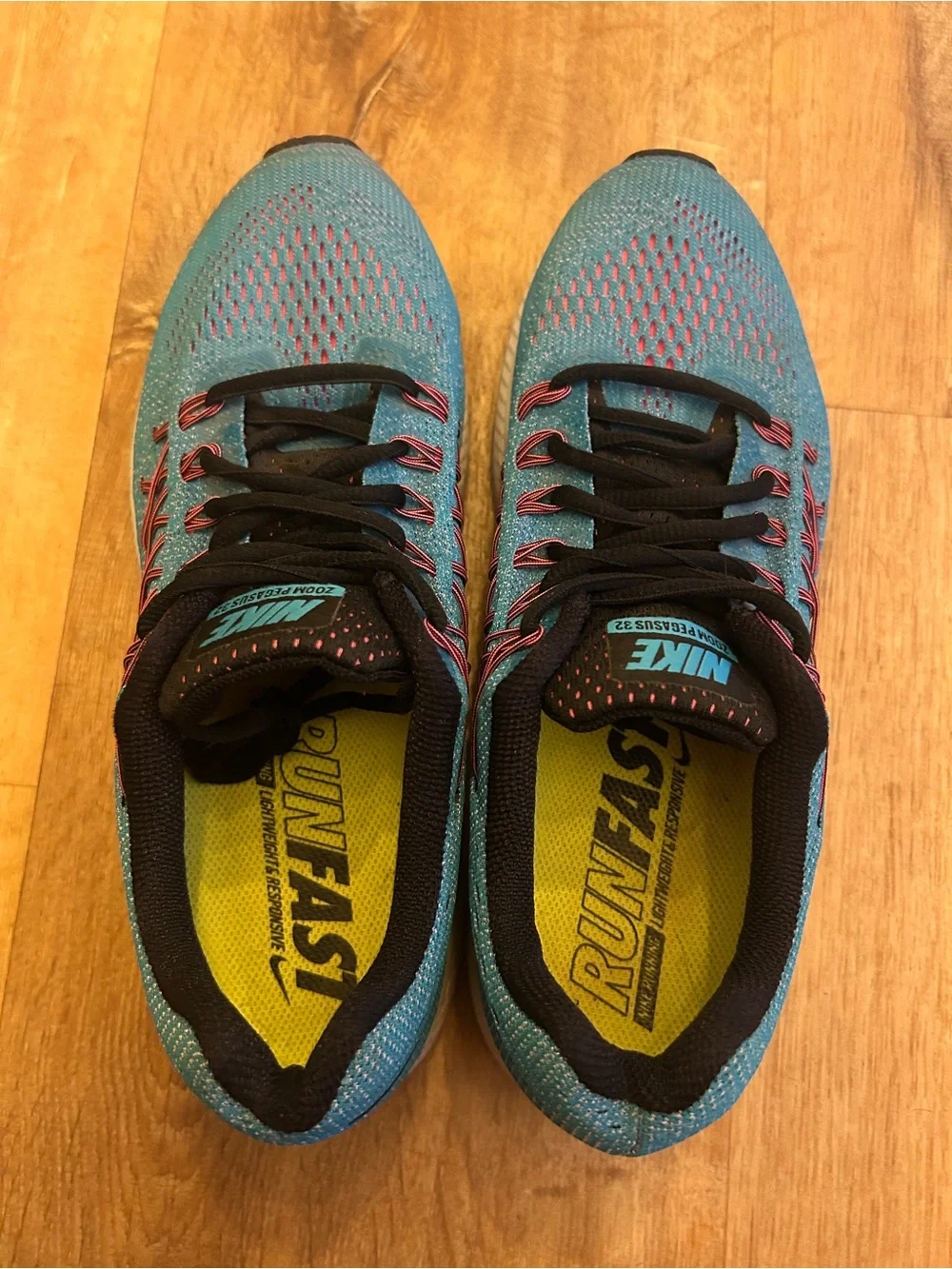 Nike Zoom Pegasus 32 Running Sneakers Blue/Black/Pink US 9.5